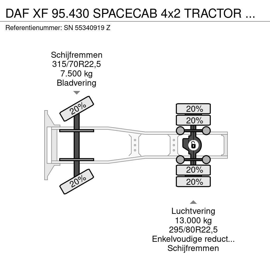 DAF XF 95.430 SPACECAB 4x2 TRACTOR UNIT (EURO 3 / ZF16 Autotractoare