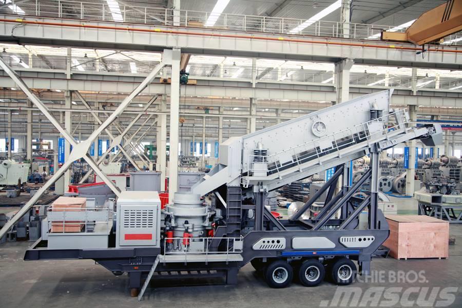 Liming HP300 mobile cone crusher&screen for stone&rock Concasoare mobile