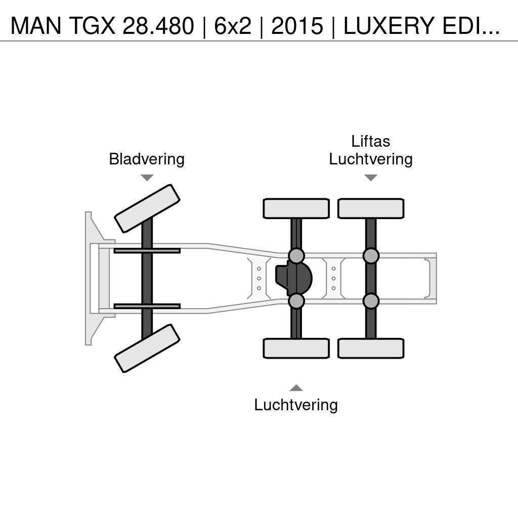 MAN TGX 28.480 | 6x2 | 2015 | LUXERY EDITION | Autotractoare