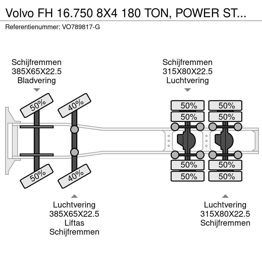 Volvo FH 16.750 8X4 180 TON, POWER STEERING, HYDRAULIC Autotractoare