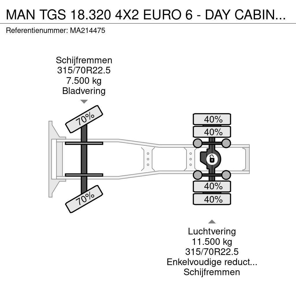 MAN TGS 18.320 4X2 EURO 6 - DAY CABINE - 376.843 KM Autotractoare