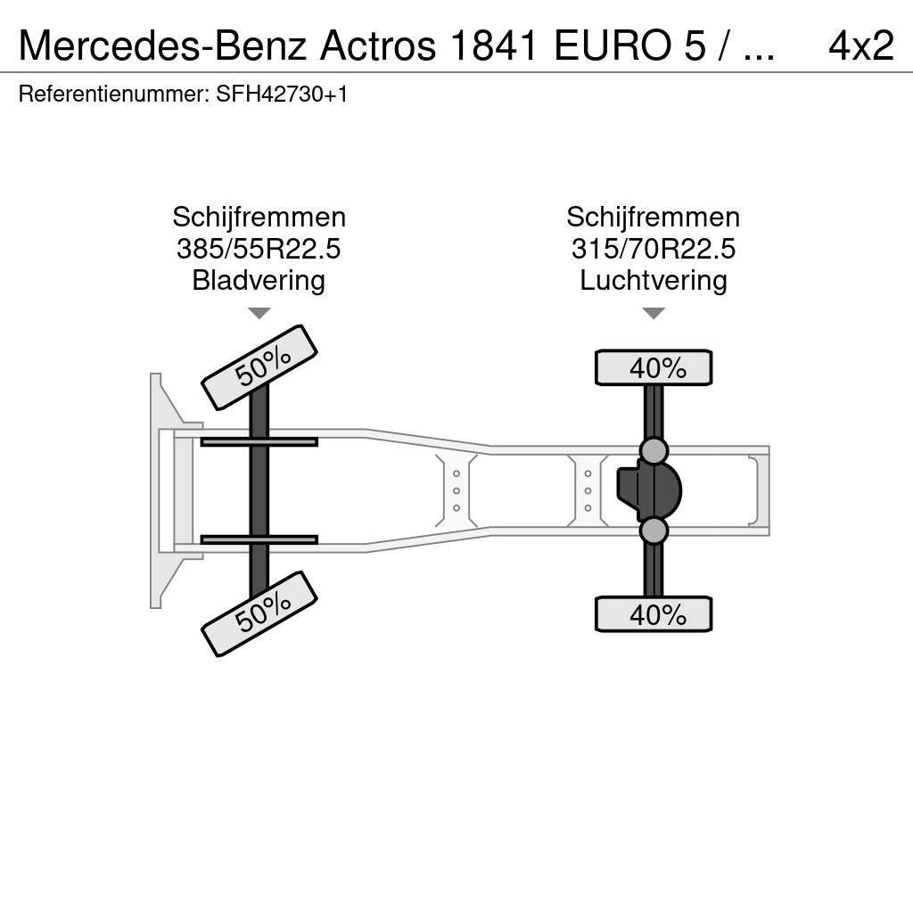 Mercedes-Benz Actros 1841 EURO 5 / PTO / AIRCO / BIG AXLES -GROS Autotractoare