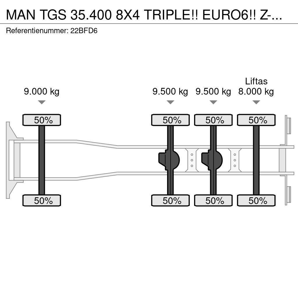 MAN TGS 35.400 8X4 TRIPLE!! EURO6!! Z-KRAAN/KIPPER!!TO Autobasculanta