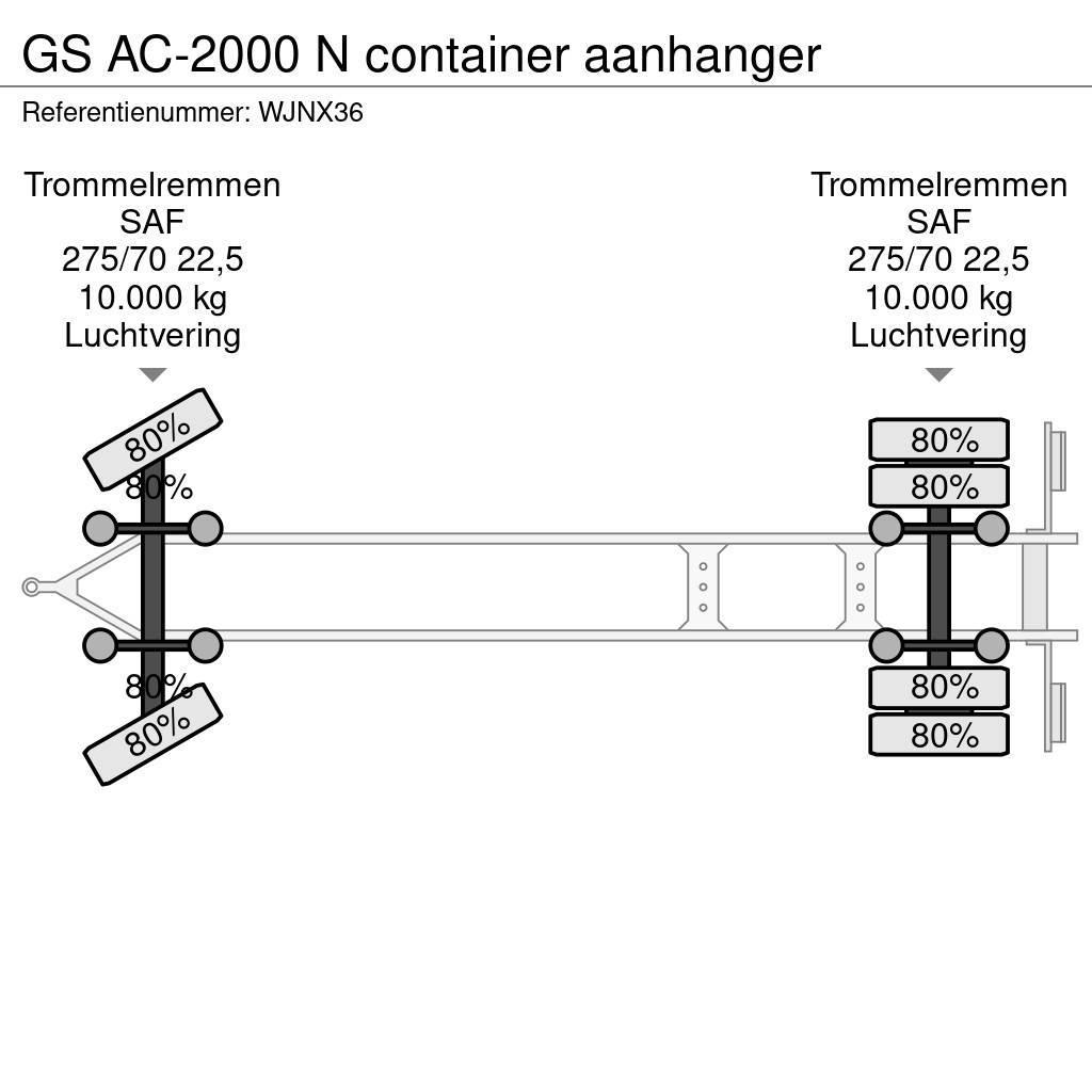 GS AC-2000 N container aanhanger Remorci cadru de containere