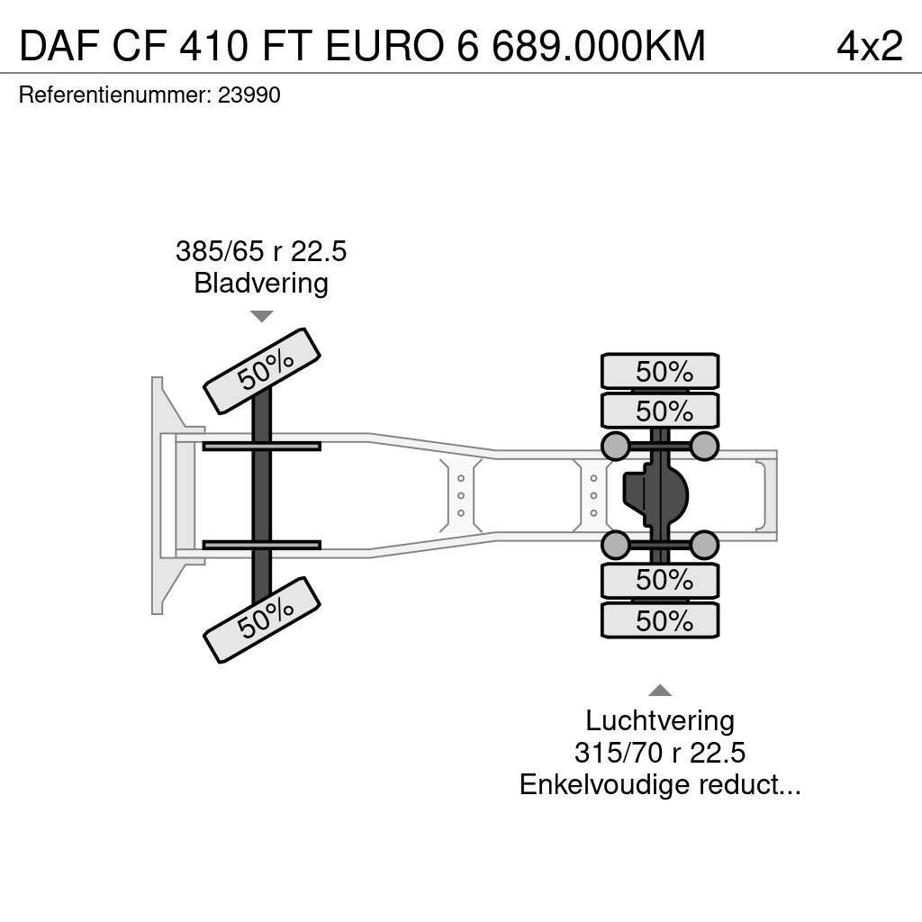 DAF CF 410 FT EURO 6 689.000KM Autotractoare