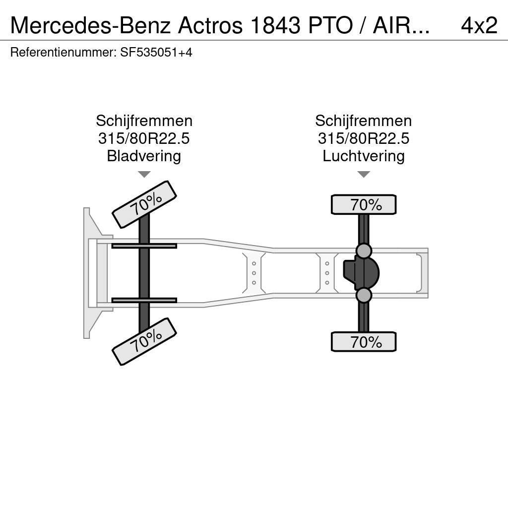 Mercedes-Benz Actros 1843 PTO / AIRCO / EURO 6 Autotractoare