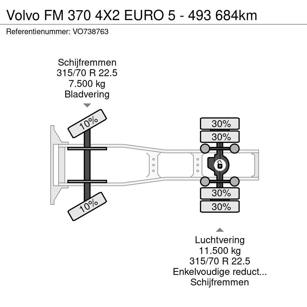 Volvo FM 370 4X2 EURO 5 - 493 684km Autotractoare