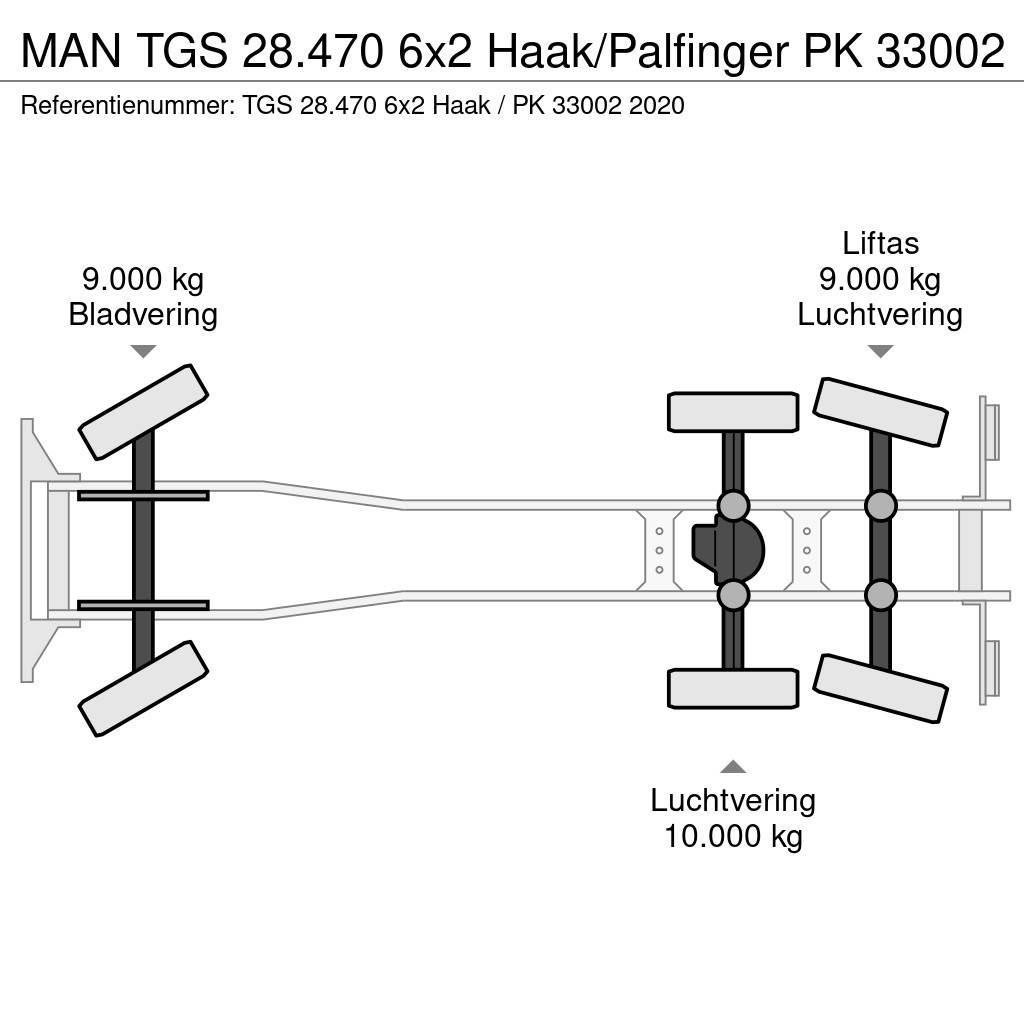 MAN TGS 28.470 6x2 Haak/Palfinger PK 33002 Camion cu carlig de ridicare