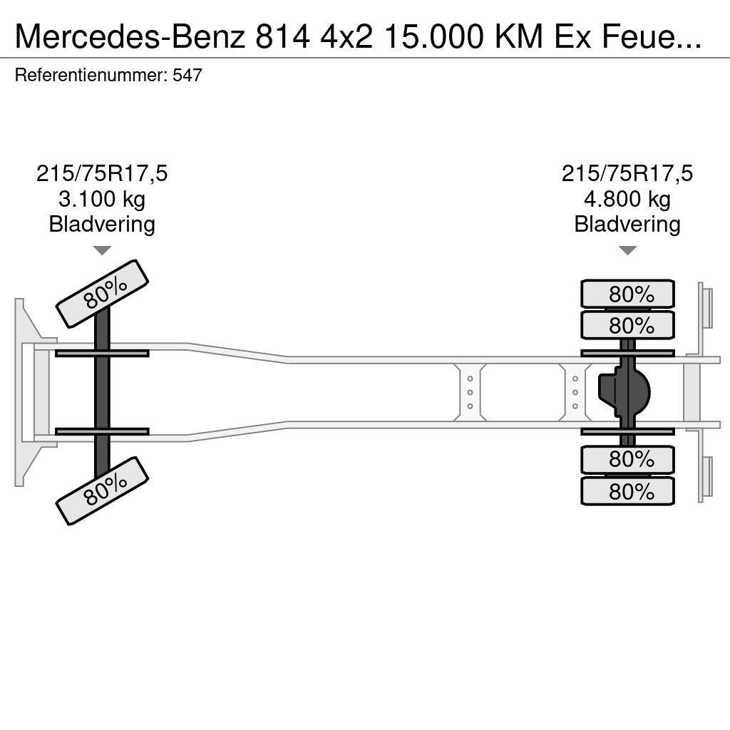 Mercedes-Benz 814 4x2 15.000 KM Ex Feuerwehr Topcondition! Camion cabina sasiu