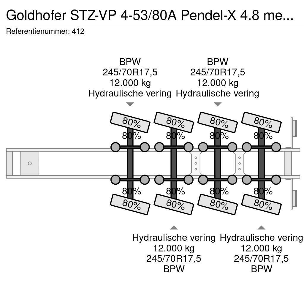 Goldhofer STZ-VP 4-53/80A Pendel-X 4.8 meter Extand! Semi-remorca agabaritica