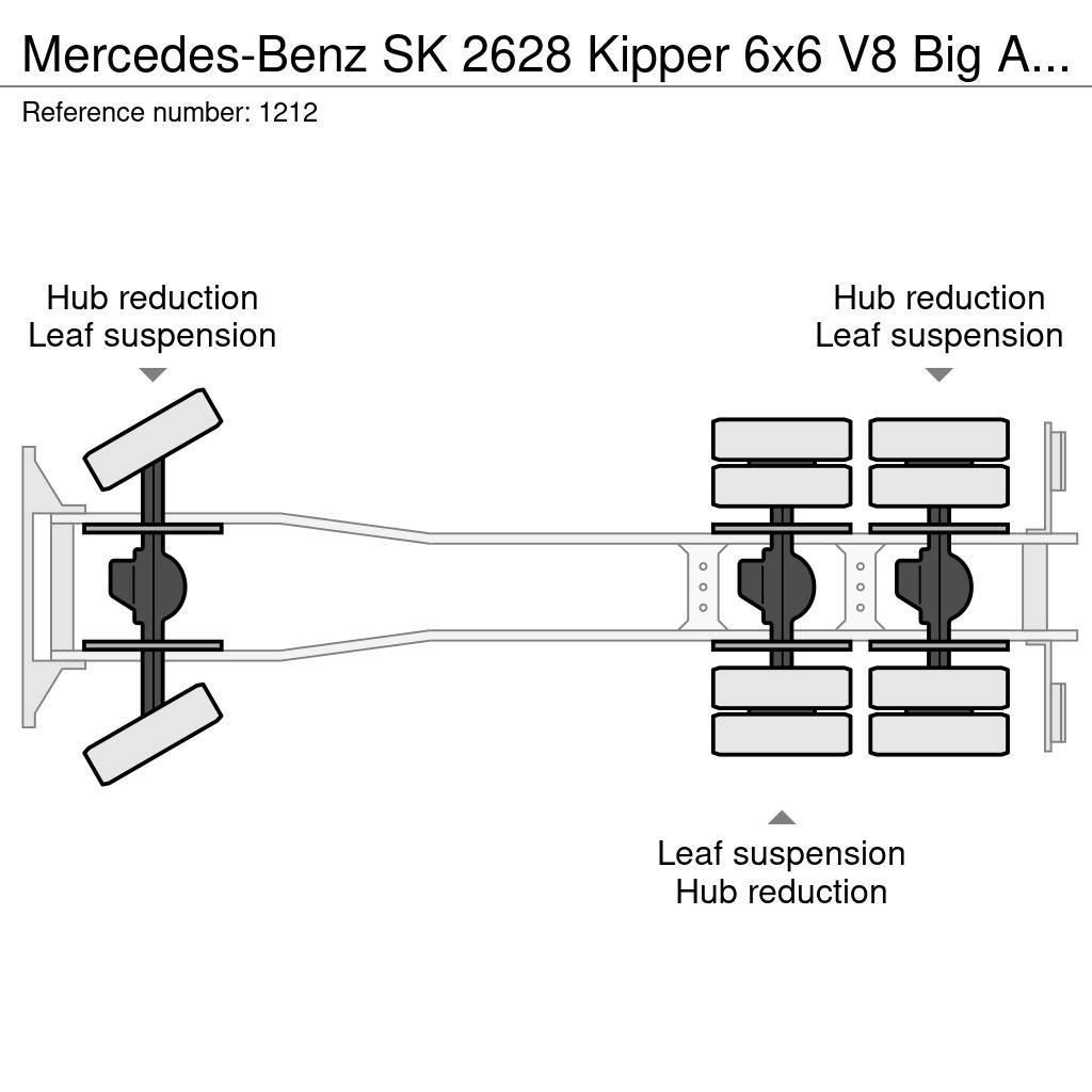 Mercedes-Benz SK 2628 Kipper 6x6 V8 Big Axle's Crane Auxilery ZF Autobasculanta