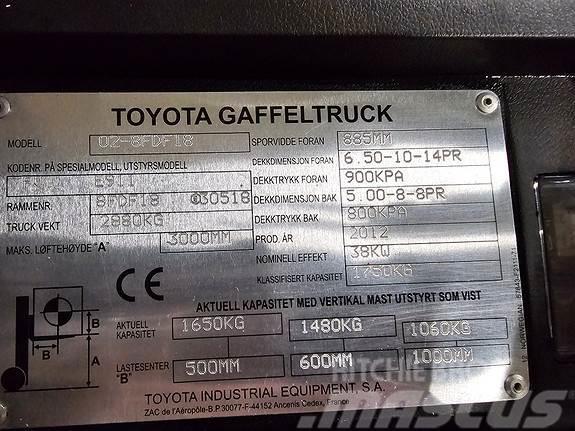 Toyota Tornero 02-8FDF18 Stivuitor diesel