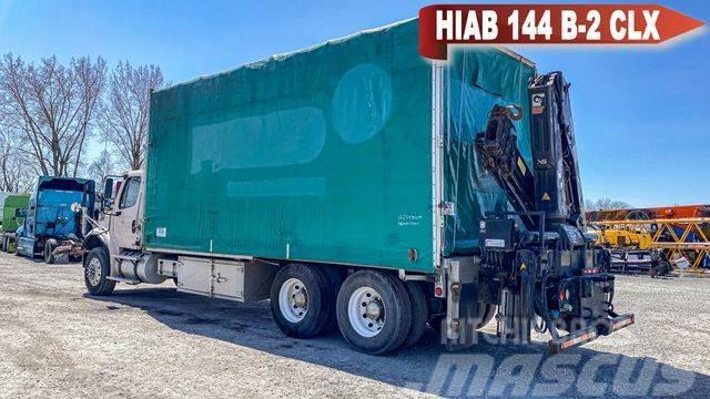 Freightliner M2 112 CURTAIN SIDE BOX WITH CRANE Autotractoare