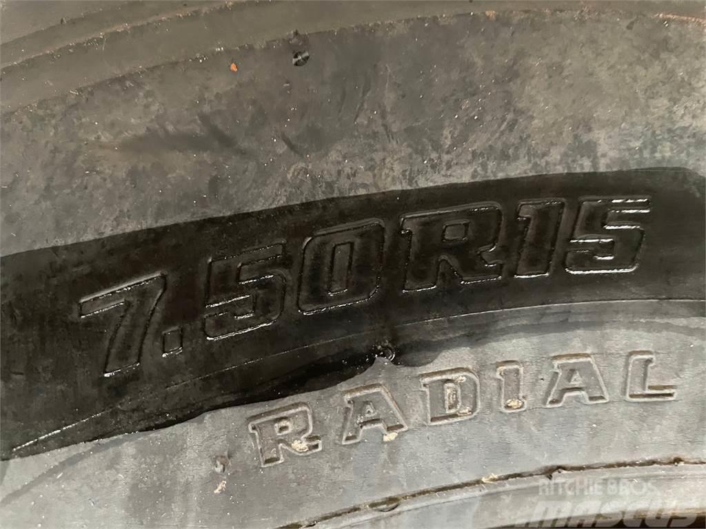  7.50XR15 Bridgestone dæk på fælg - 8 stk Anvelope, roti si jante