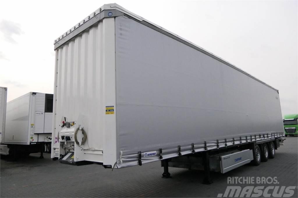 Krone CURTAINSIDER / MEGA / LIFTED ROOF & AXLE / PALLET  Semi-remorca speciala