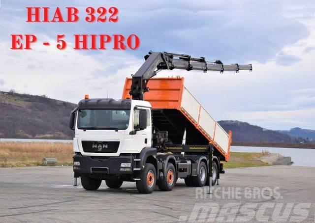 MAN TGS 35.440 * HIAB 322 EP-5HIPRO+FUNK / 8x4! Camioane cu macara