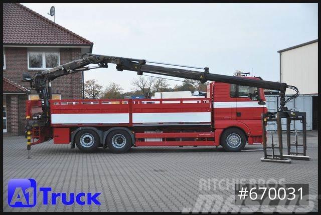 MAN TGX 26.400 XL Hiab 166K, Lift-Lenkachse Camioane platforma/prelata