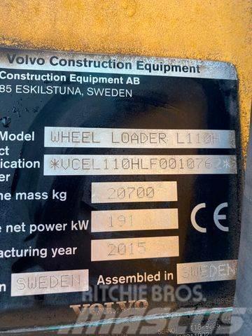 Volvo L110H *BJ. 2015 *15949 H/Klima/*TOP* Incarcator pe pneuri