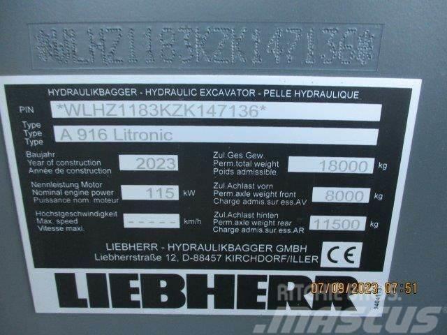 Liebherr A 916 Litronic G6.0-D Excavatoare cu roti