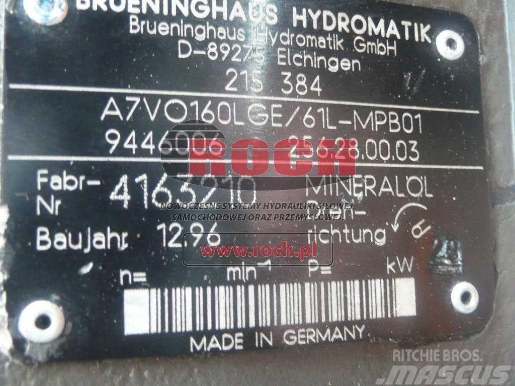 Brueninghaus Hydromatik A7VO160LGE/61L-MPB01 9446006 256.28.00.03 Hidraulice