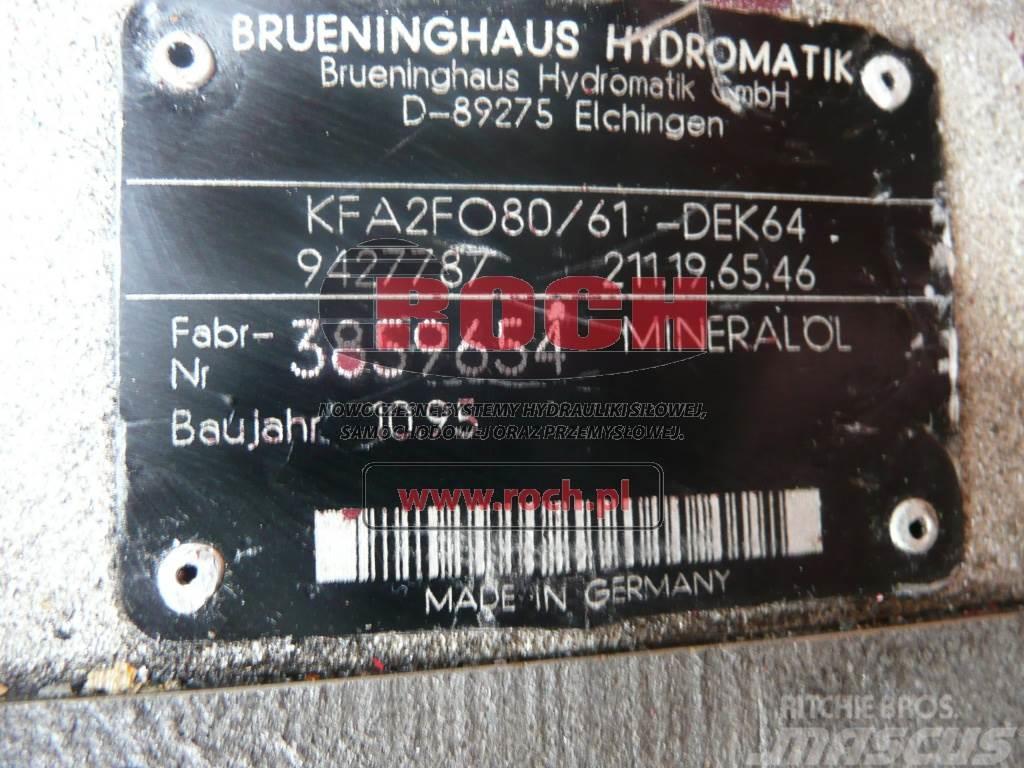 Brueninghaus Hydromatik KFA2F080/61-DEK64 9427787 211.19.65.46 Hidraulice