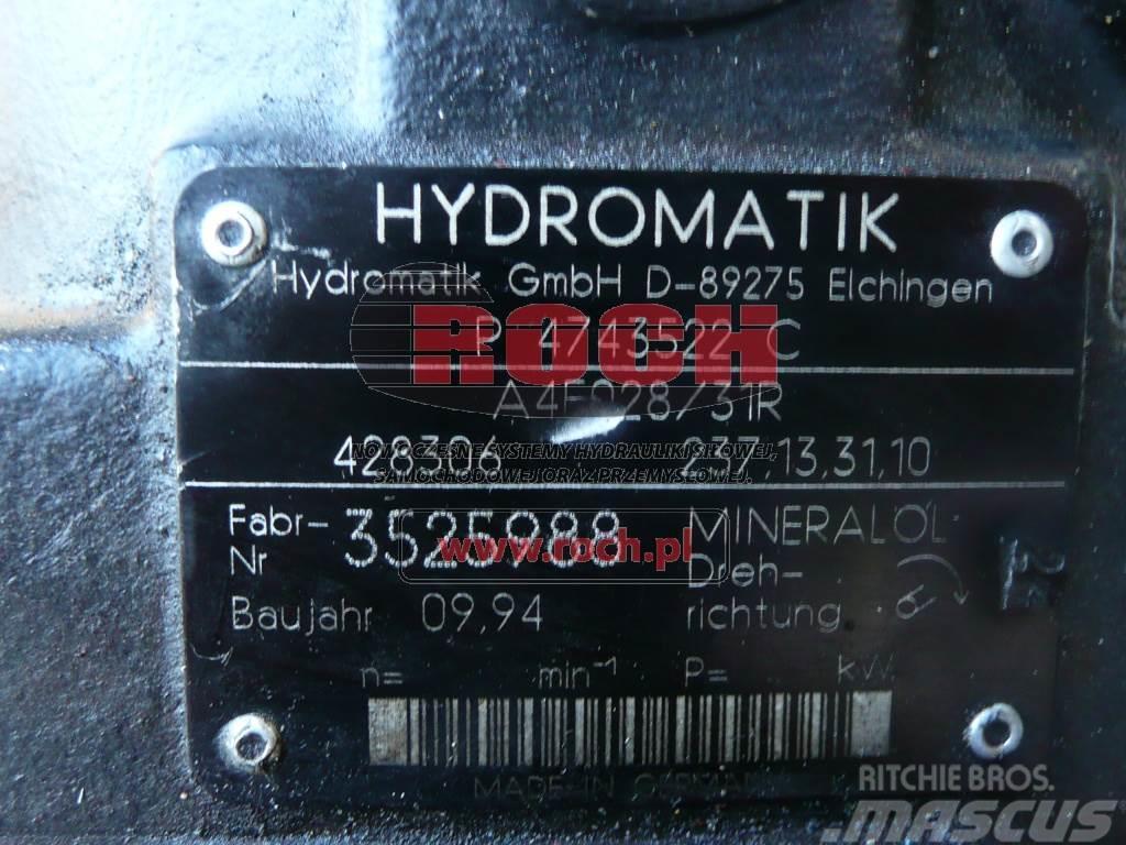 Hydromatik A4FO28/31R 428306 237.13.31.10 Hidraulice