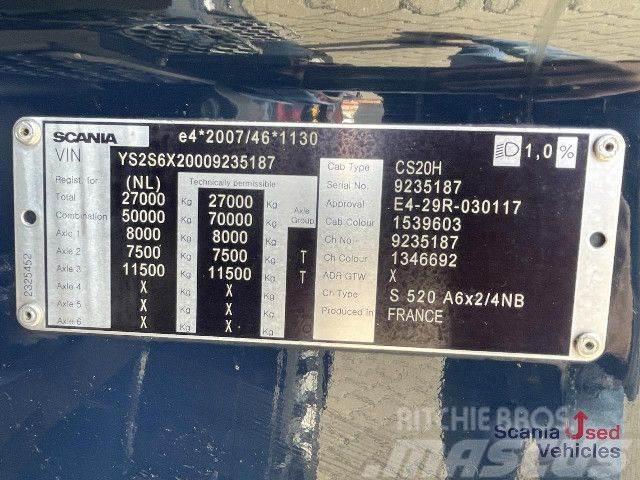 Scania S 520 A6x2/4NB DIFF-L RETARDER 8T FULL AIR V8 Autotractoare