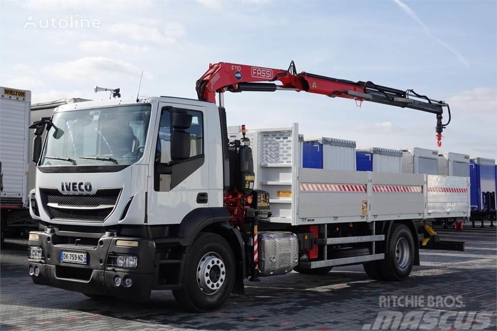Iveco STRALIS 310	Flatbed + crane FASSI 110 Camioane platforma/prelata