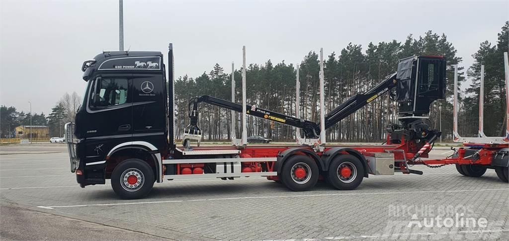 Mercedes-Benz Arocs 2663 Log Transporter Crane CRANE PALFINGER E Camion pentru lemne