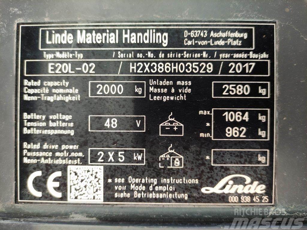 Linde E20L-02-386 Stivuitor electric