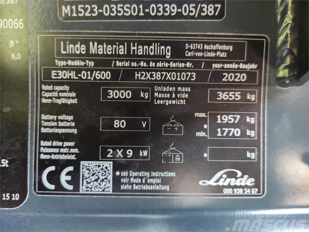 Linde E30HL-01/600-387 Stivuitor electric