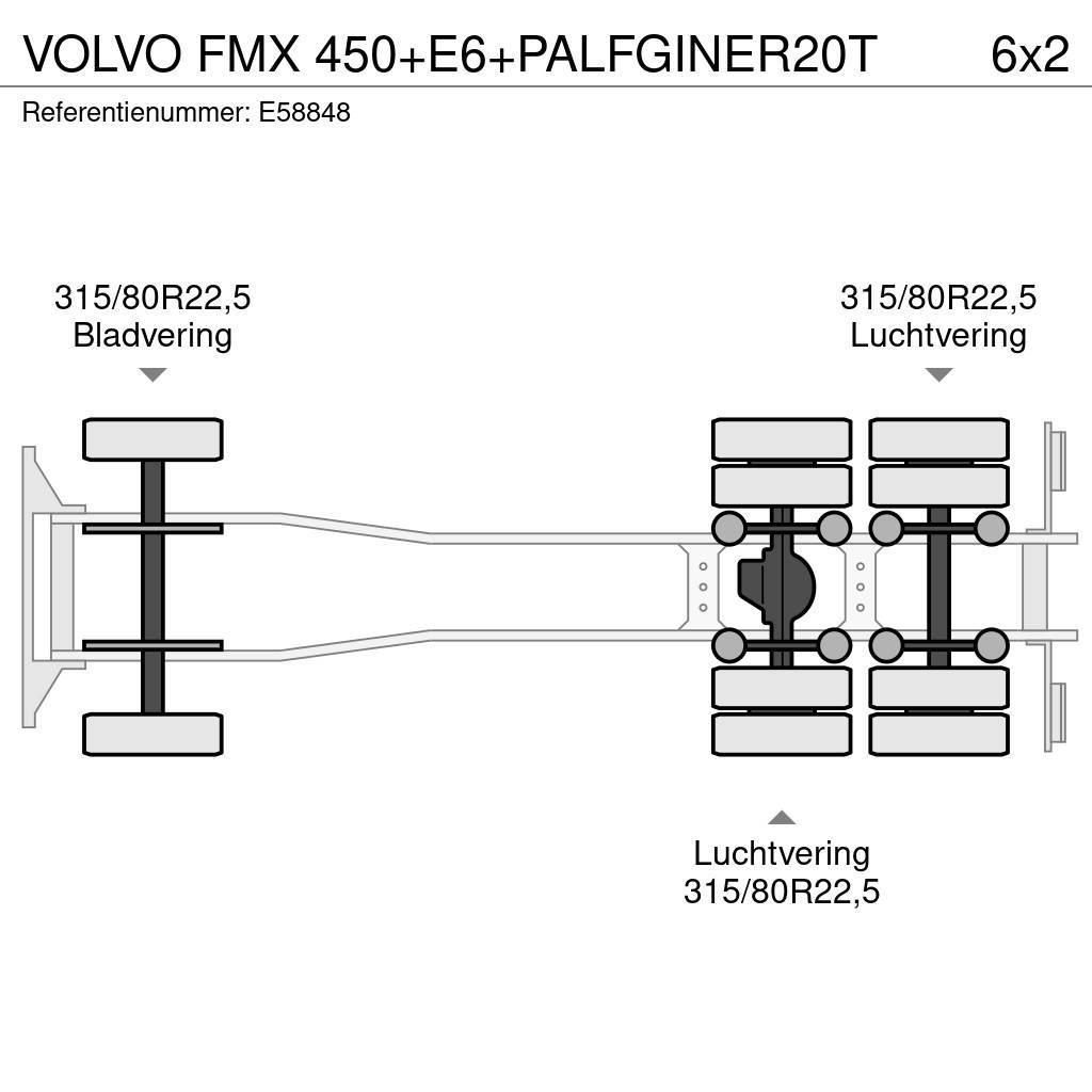 Volvo FMX 450+E6+PALFGINER20T Camion cadru container