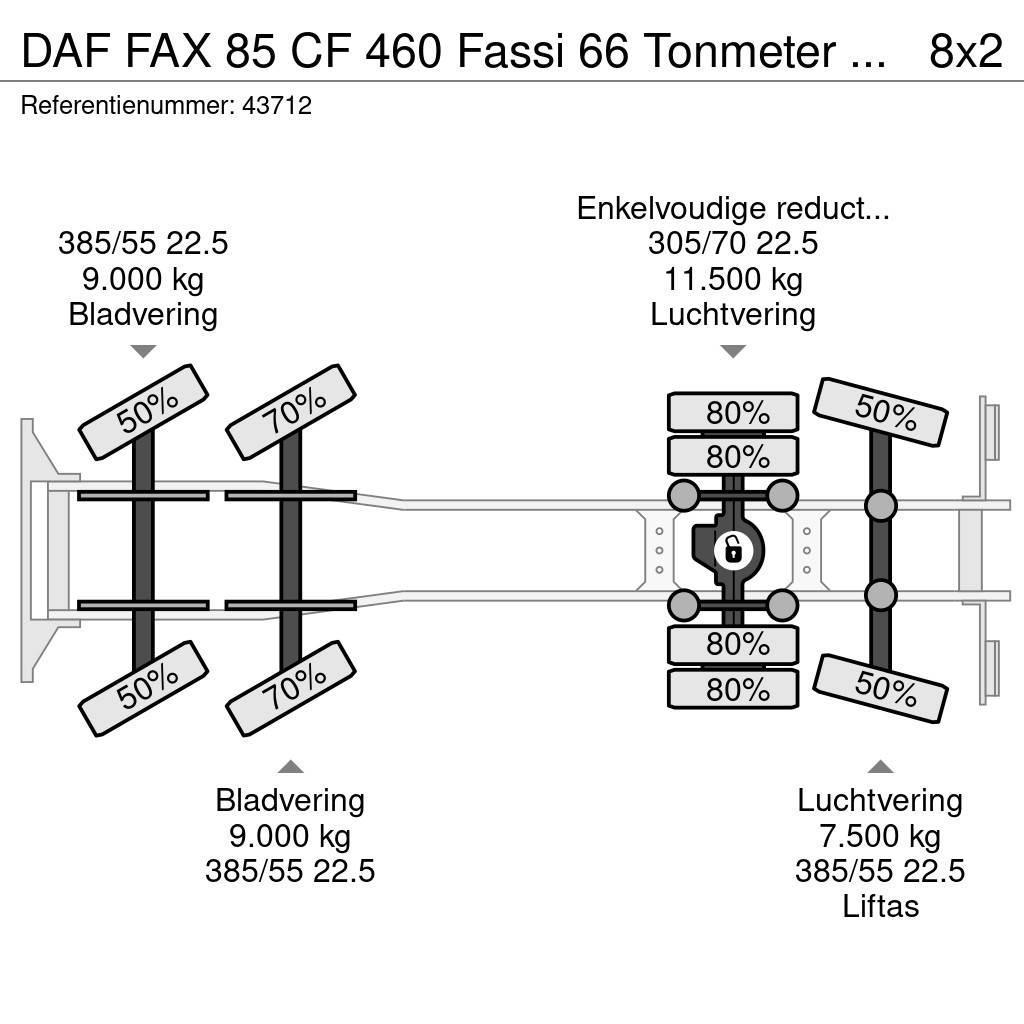 DAF FAX 85 CF 460 Fassi 66 Tonmeter laadkraan Macara pentru orice teren