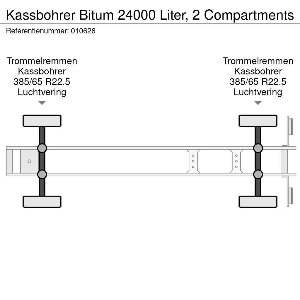 Kässbohrer Bitum 24000 Liter, 2 Compartments Cisterna semi-remorci