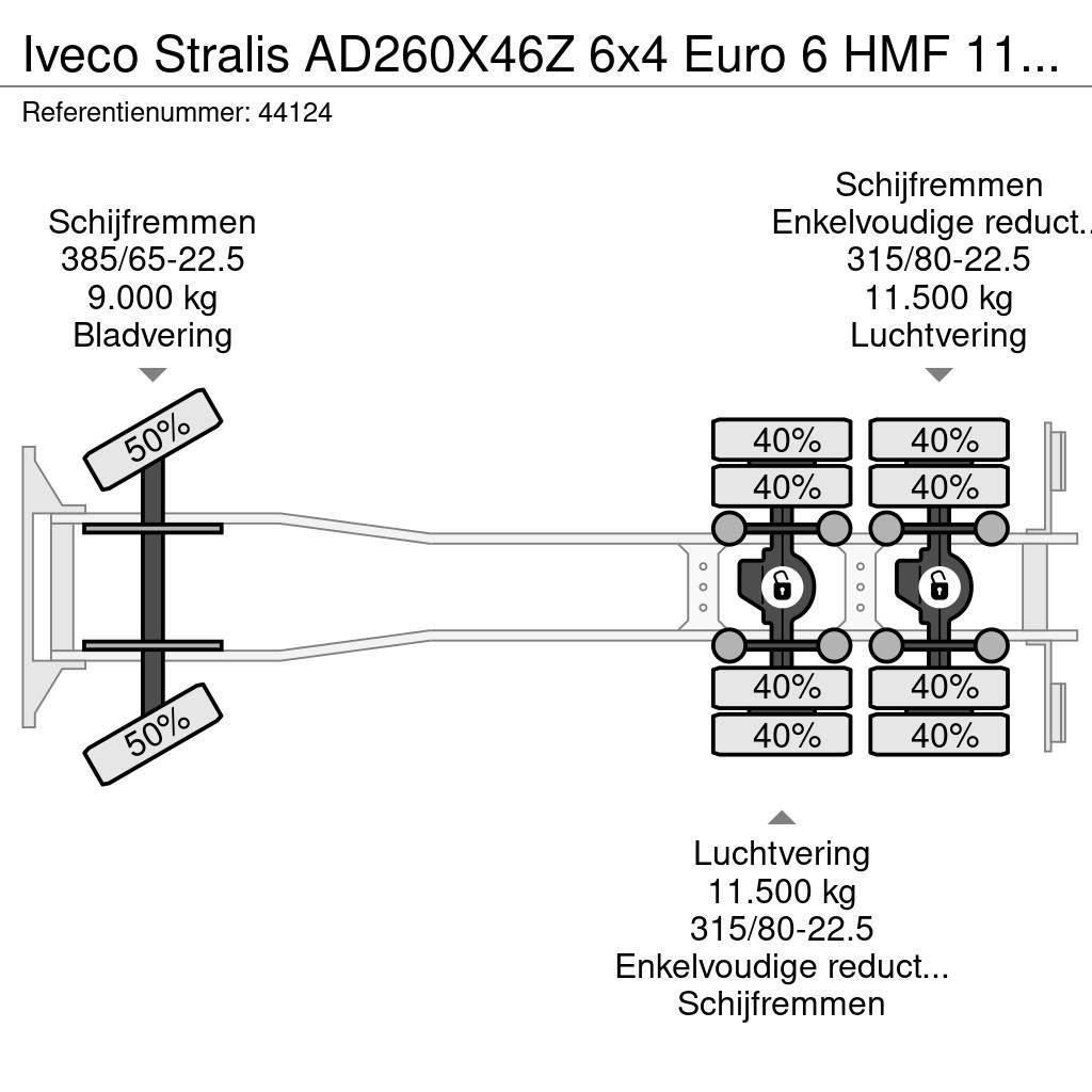 Iveco Stralis AD260X46Z 6x4 Euro 6 HMF 11 Tonmeter laadk Macara pentru orice teren