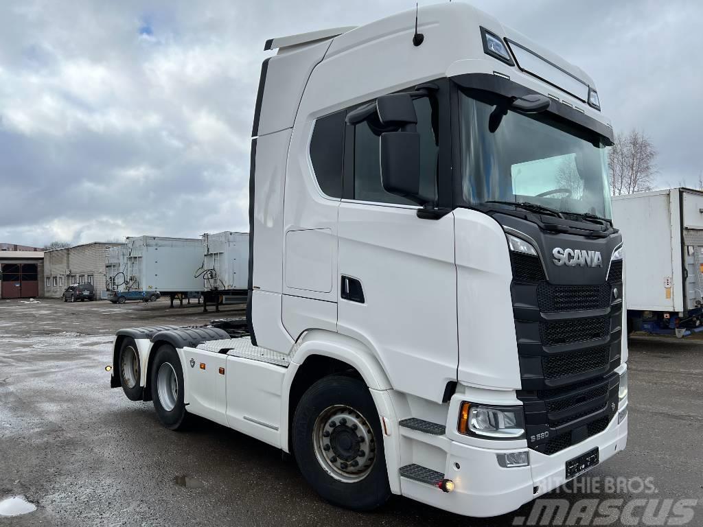 Scania S580A6X2NB with HYDRAULICS, full air, retarder Autotractoare