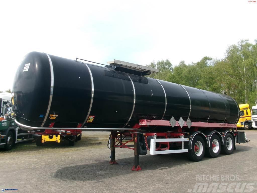 LAG Bitumen tank inox 31.9 m3 / 1 comp Cisterna semi-remorci