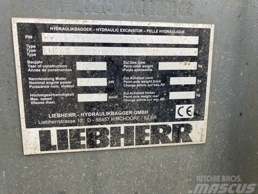 Liebherr LH 40 M Industry Litronic Paleta de manipulare
