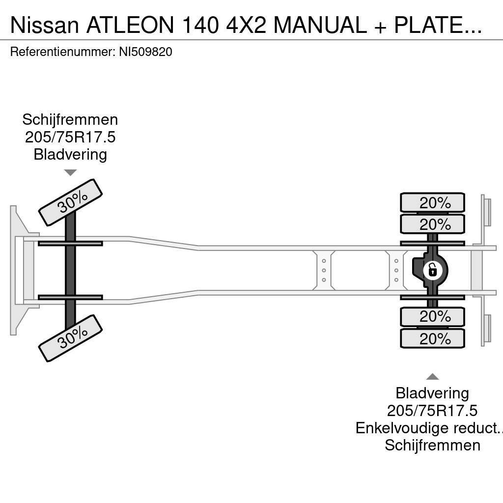 Nissan ATLEON 140 4X2 MANUAL + PLATEAU + WINCH MET REMOTE Vehicule de recuperare
