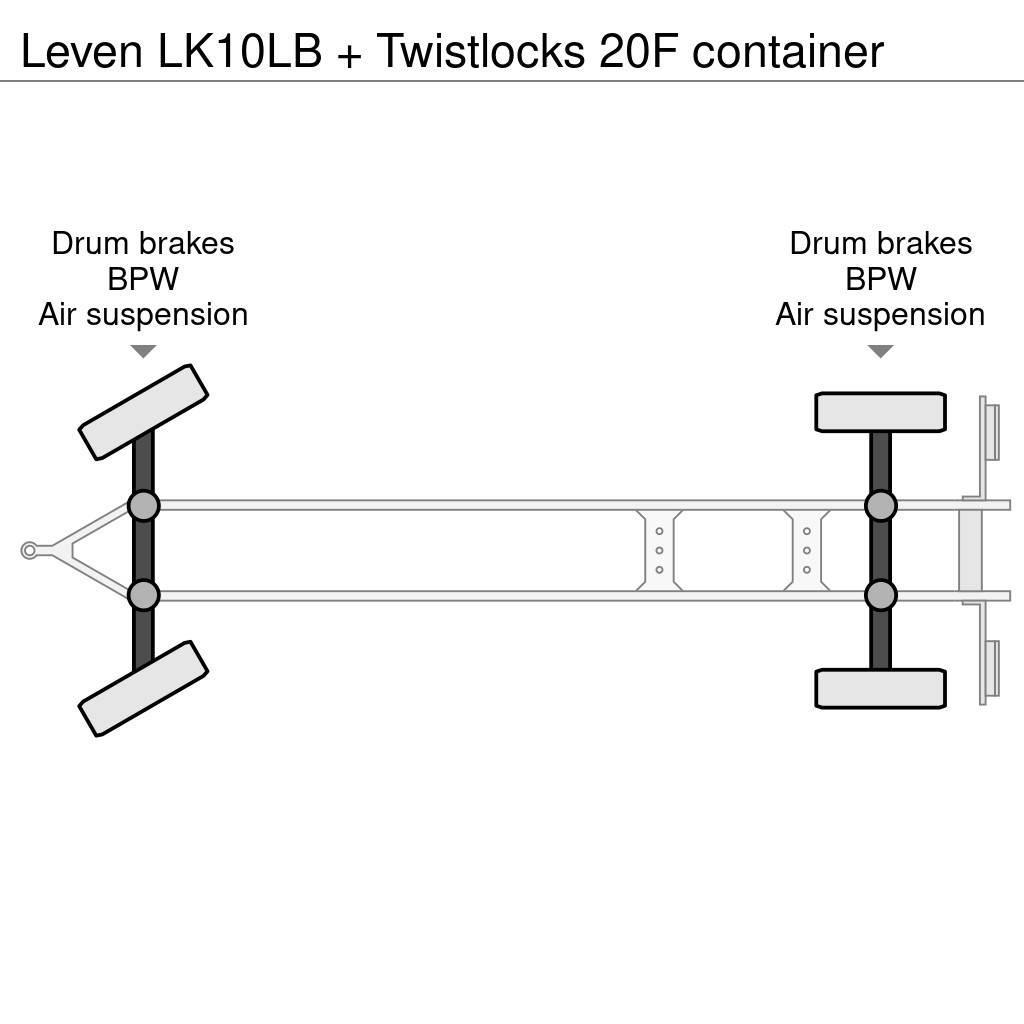  Leven LK10LB + Twistlocks 20F container Pick up/Prelata