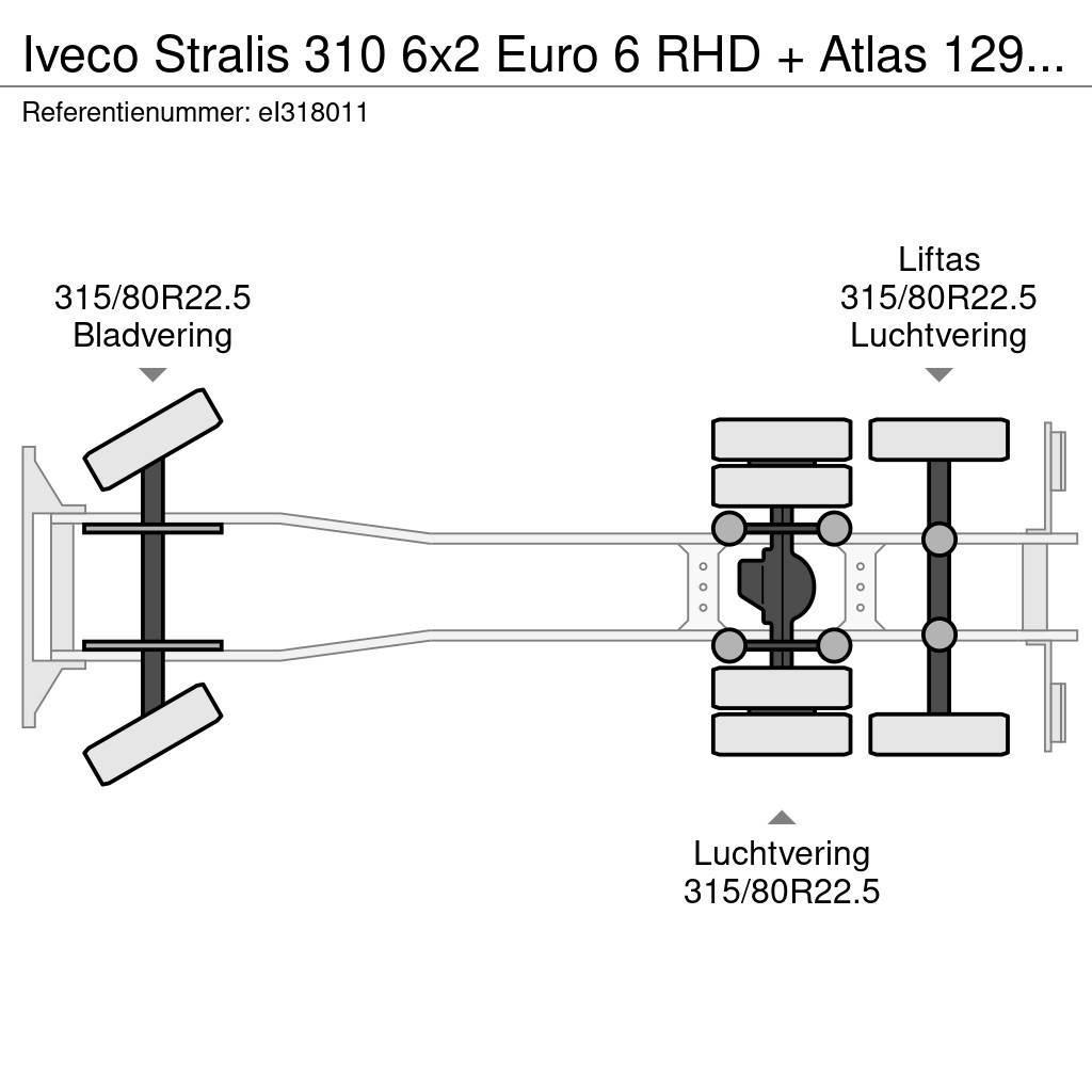 Iveco Stralis 310 6x2 Euro 6 RHD + Atlas 129.3 crane Camioane platforma/prelata