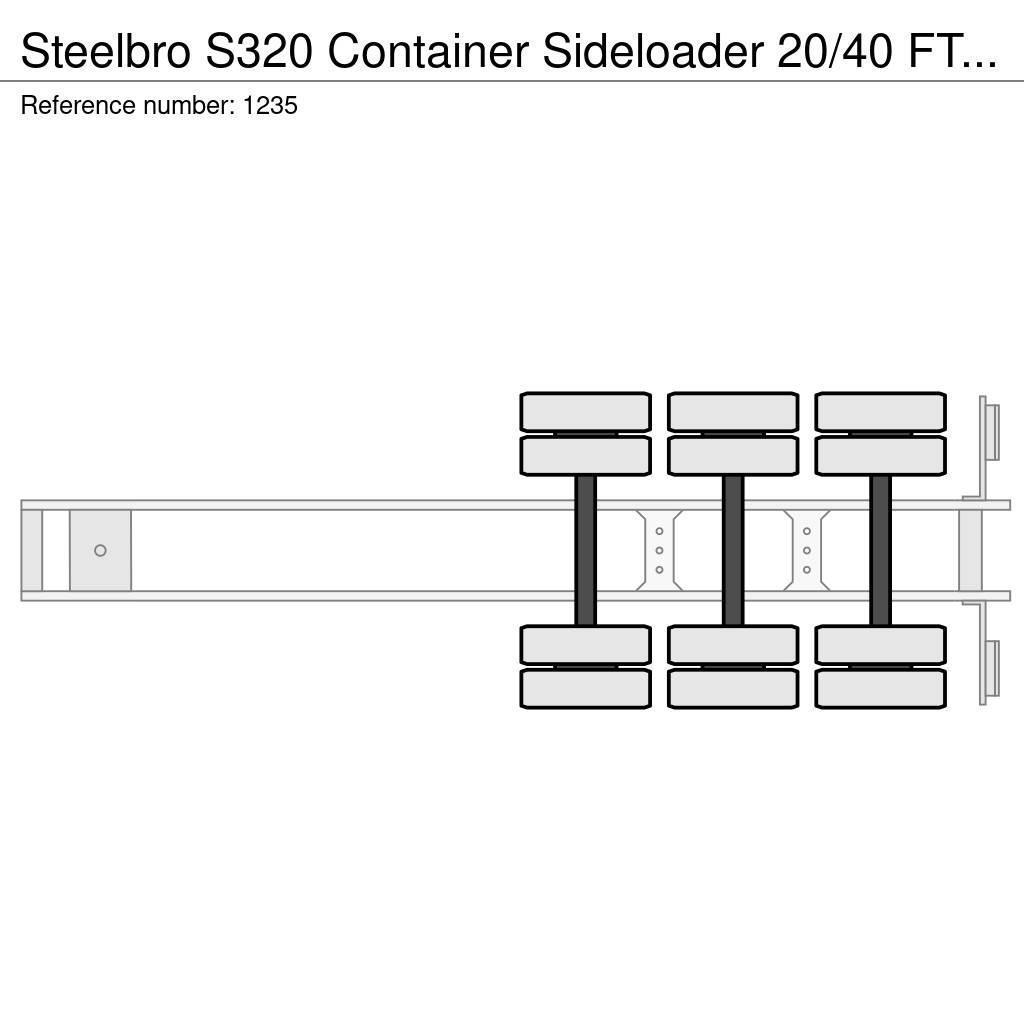 Steelbro S320 Container Sideloader 20/40 FT Remote 3 Axle 1 Camion cu semi-remorca cu incarcator