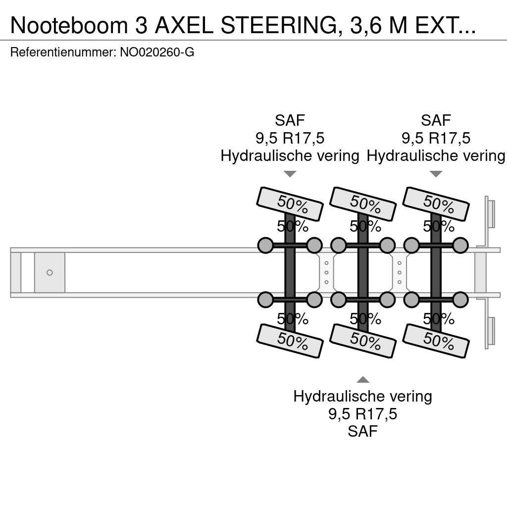 Nooteboom 3 AXEL STEERING, 3,6 M EXTENDABLE Semi-remorca agabaritica
