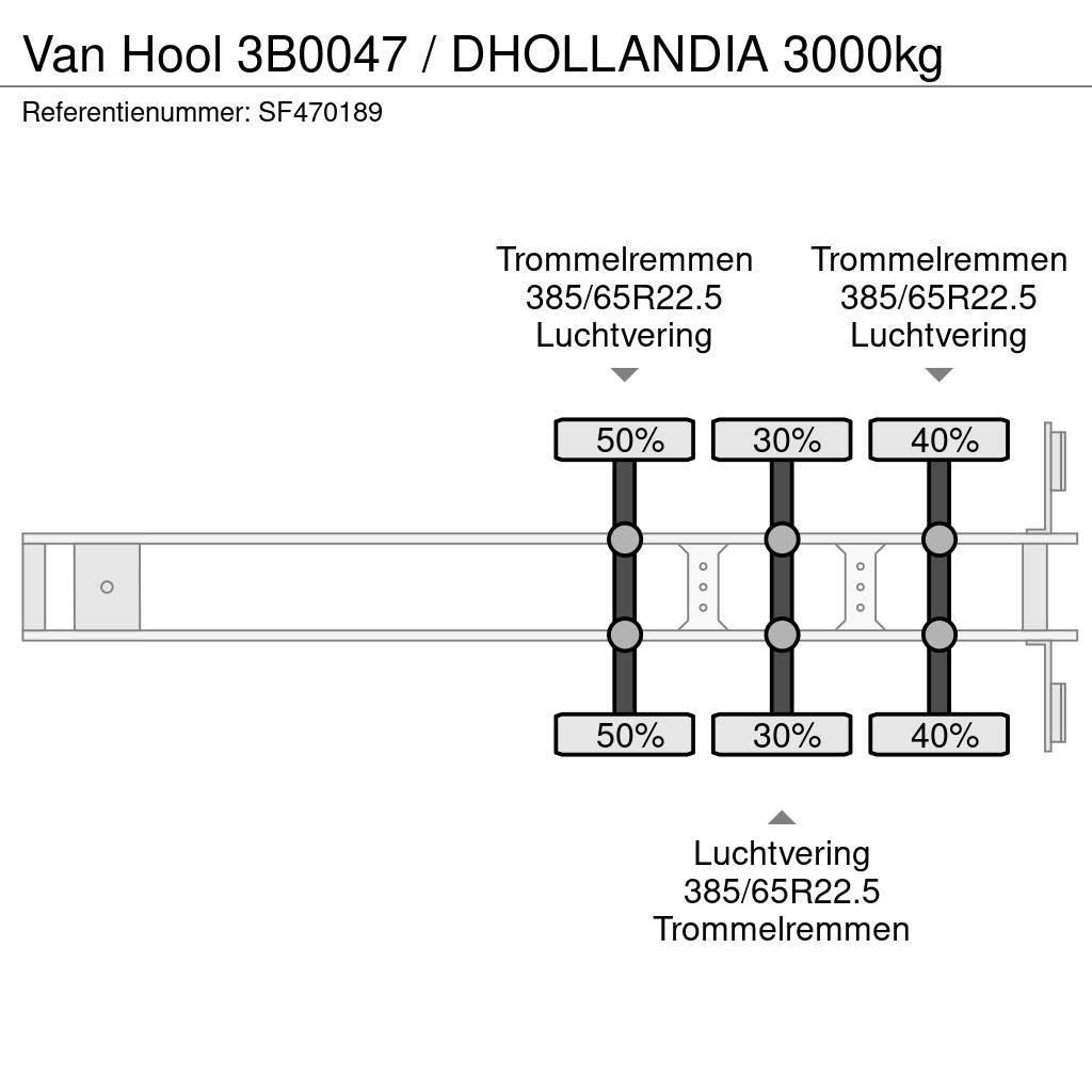Van Hool 3B0047 / DHOLLANDIA 3000kg Semi-remorca utilitara