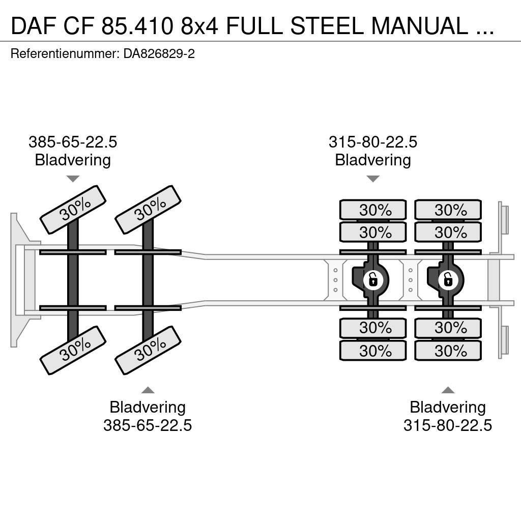 DAF CF 85.410 8x4 FULL STEEL MANUAL GEARBOX Autobasculanta