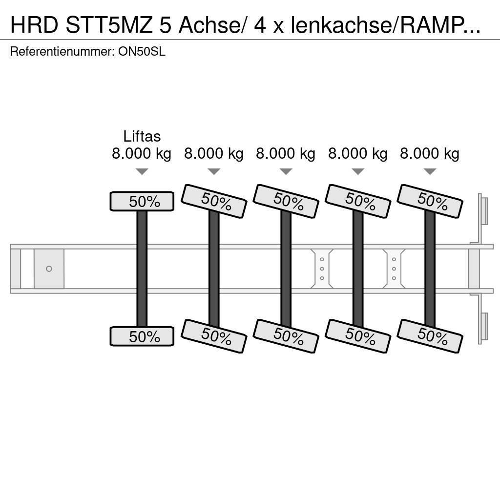 HRD STT5MZ 5 Achse/ 4 x lenkachse/RAMPEN/EXTENDABLE!! Semi-remorca agabaritica