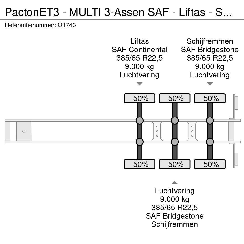 Pacton ET3 - MULTI 3-Assen SAF - Liftas - Schijfremmen - Camion cu semi-remorca cu incarcator
