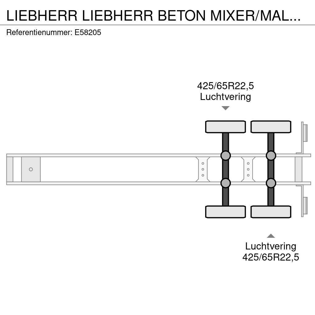 Liebherr BETON MIXER/MALAXEUR/MISCHER 12M3 Alte semi-remorci