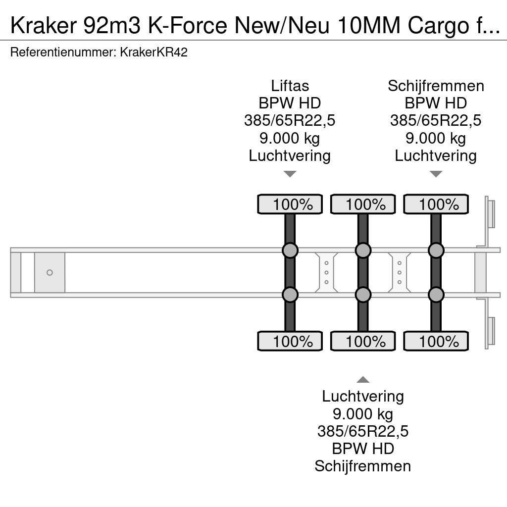 Kraker 92m3 K-Force New/Neu 10MM Cargo floor Liftas Alumi Walking Floor semi-remorci