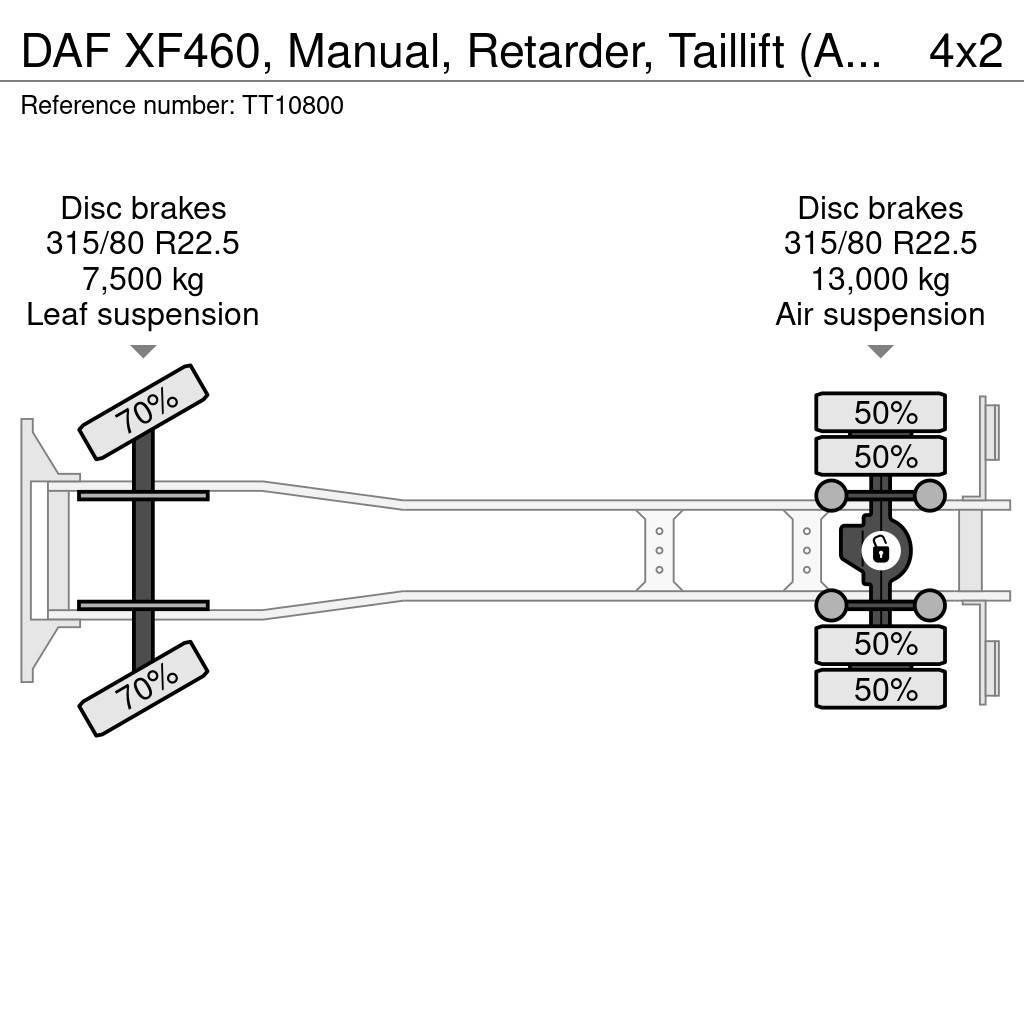 DAF XF460, Manual, Retarder, Taillift (Auffahrrampe, R Camioane platforma/prelata